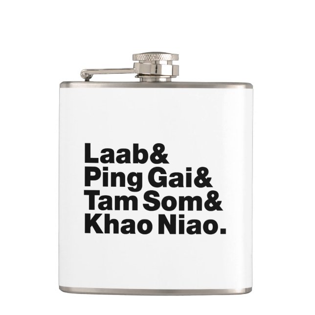 Laotian Street Food Hip Flask (Front)
