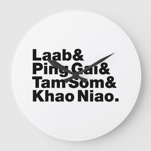 Laotian Street Food Large Clock (Front)