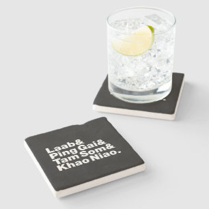 Laotian Street Food Stone Coaster