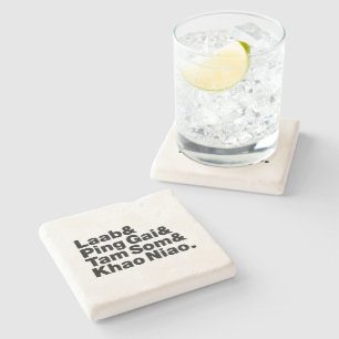 Laotian Street Food Stone Coaster