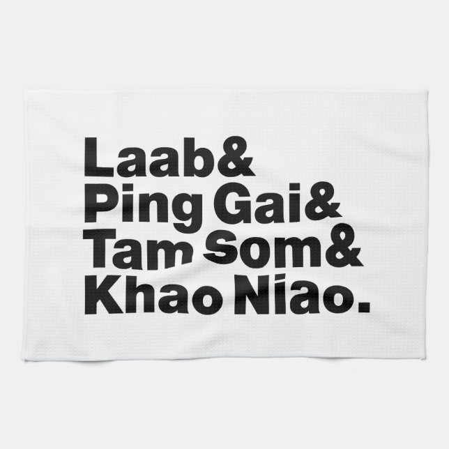 Laotian Street Food Tea Towel (Horizontal)