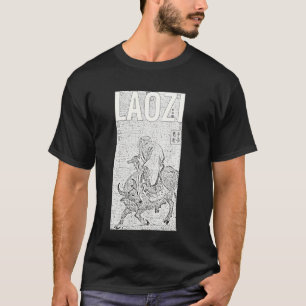 Laozi on Ox Lao Tzu Tao Te Ching Taoism Chinese T-Shirt
