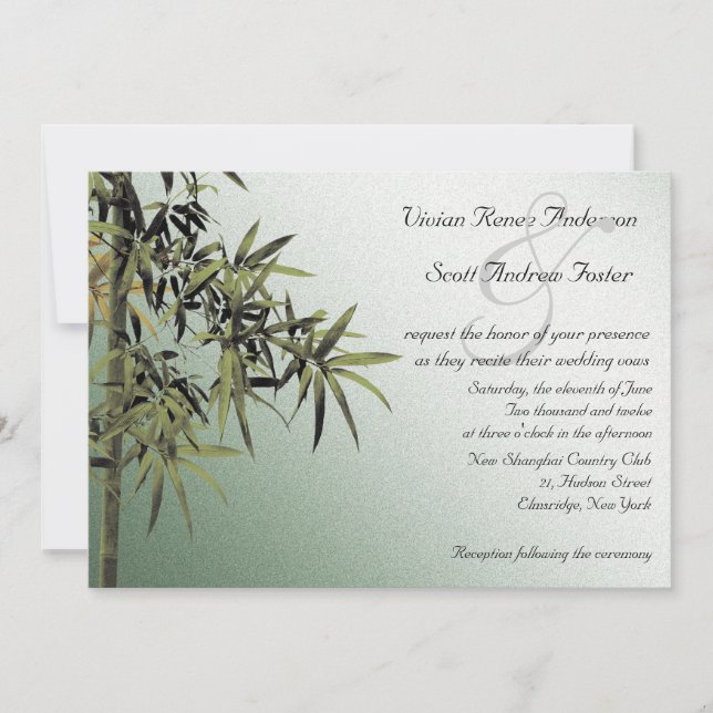 Lap of Nature  - Wedding invitations (Front)