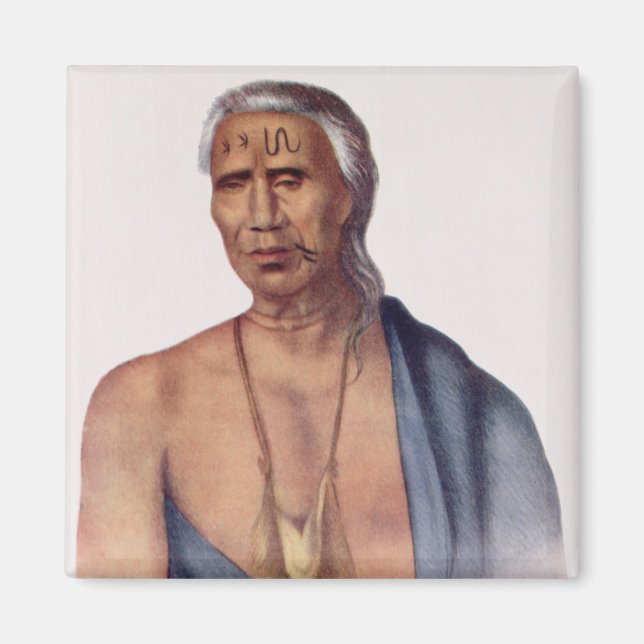 Lap-Pa-Win-Soe, a Delaware Chief Magnet (Front)