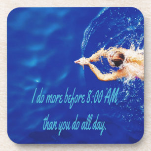 Lap Swimming Swim Team Motivational Inspirational Coaster