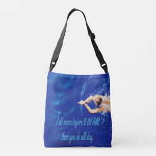 Lap Swimming Swim Team Motivational Inspirational Crossbody Bag
