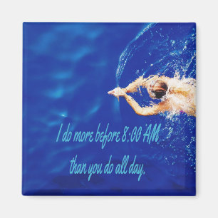 Lap Swimming Swim Team Motivational Inspirational Magnet