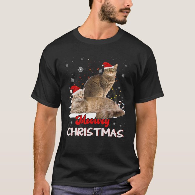 Laperm Cat Owner Christmas Xmas Cat Lover T-Shirt (Front)