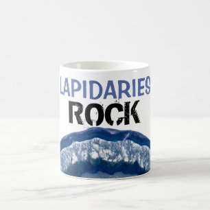 *~* LAPIDARIES ROCK Crystal Geode Lapidary Agate Coffee Mug