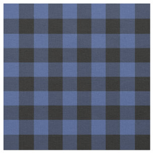 Lapis Blue Buffalo Check Plaid Fabric