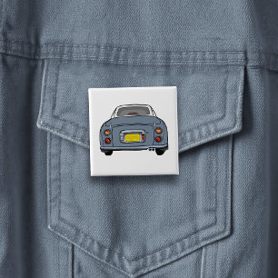 Lapis Grey Nissan Figaro Car Square Pin Button