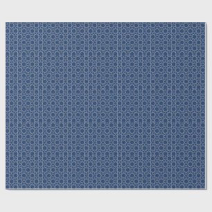 Lapis Ivory Geometry Wrapping Paper