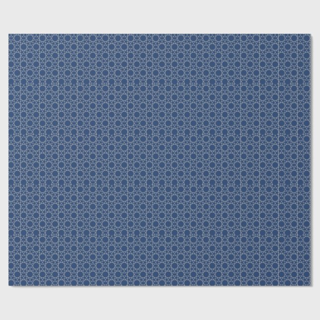 Lapis Ivory Geometry Wrapping Paper (Flat)