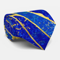 Lapis Lazuli and gold waves pattern