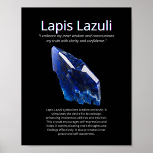 Lapis Lazuli Crystal Stone Meaning Poster