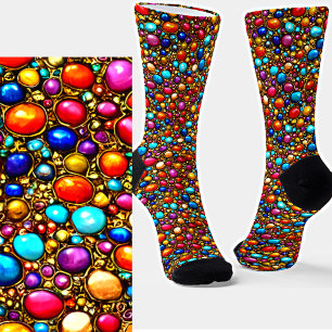 Lapis Lazuli & Gemstones in Gold Setting Jewellery Socks