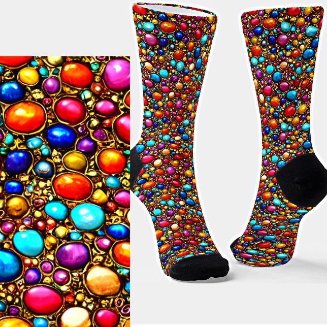 Lapis Lazuli & Gemstones in Gold Setting Jewellery Socks (Creator Uploaded)