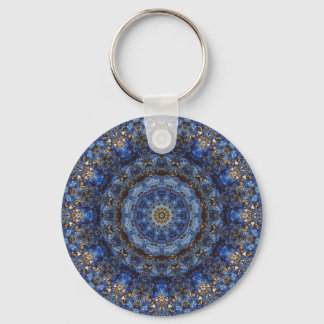 "Lapis Lazuli Laminate" Mandala keychain