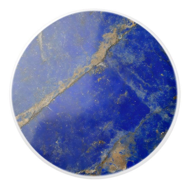 Lapis Lazuli Pattern Ceramic Knob (Front)