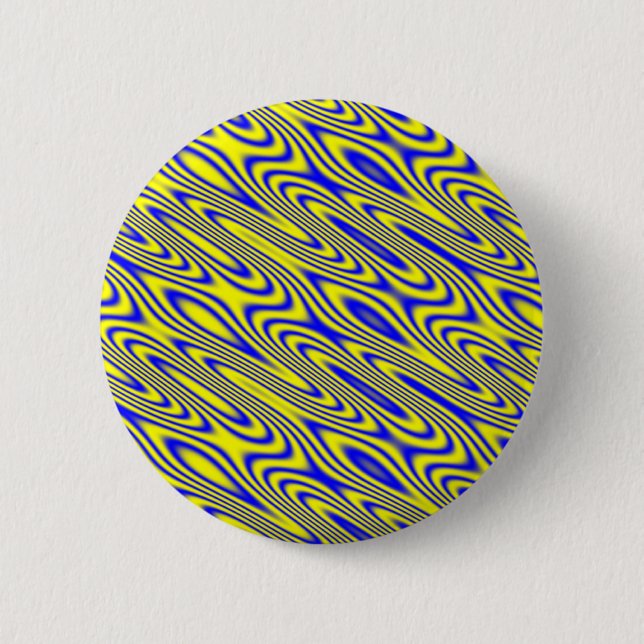 Lapis Lazuli Swirlies Abstract Pattern Button (Front)