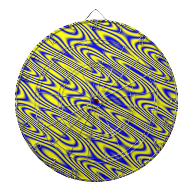 Lapis Lazuli Swirlies Abstract Pattern Dart Board (Front)