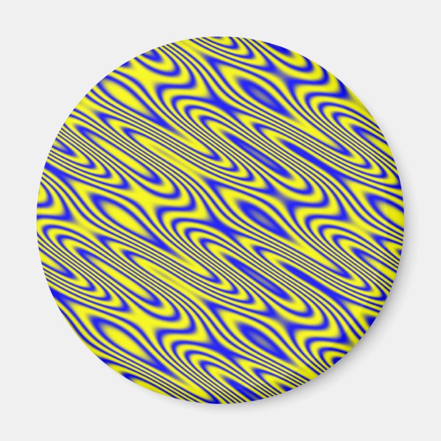 Lapis Lazuli Swirlies Abstract Pattern Magnet (Front)