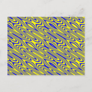 Lapis Lazuli Swirlies Abstract Pattern Postcard