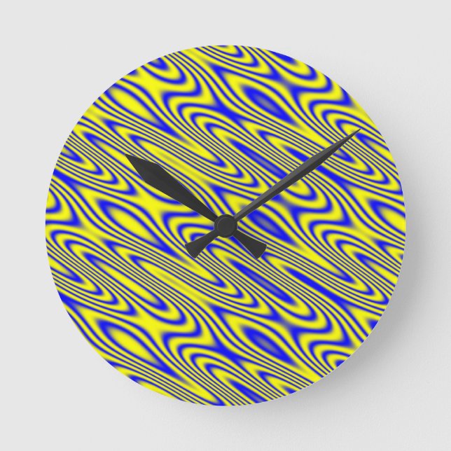 Lapis Lazuli Swirlies Abstract Wall Clock (Front)