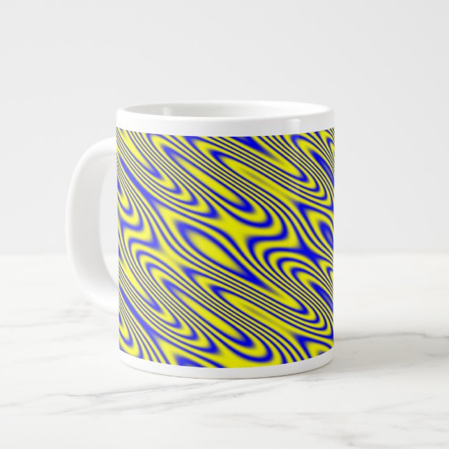 Lapis Lazuli Swirls Abstract Mug (Front Left)