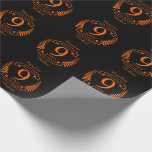 Lapis Lazuli wedding anniversary 10 years Wrapping Paper<br><div class="desc">A design to celebrate 10 years of marriage. This design has a Terracotta (Terracotta, the traditional colour for this anniversary) coloured laurel design on a black background. Lapis Lazuliis the traditional gemstone for this occasion. The text reads Ivory 10 years anniversary. A romantic design to celebrate your 10th year of...</div>