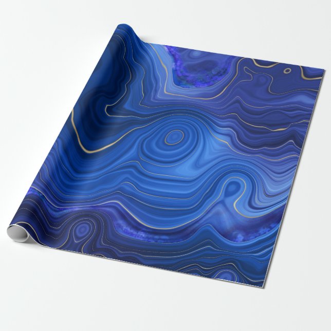 Lapis Lazuli Wrapping Paper (Unrolled)