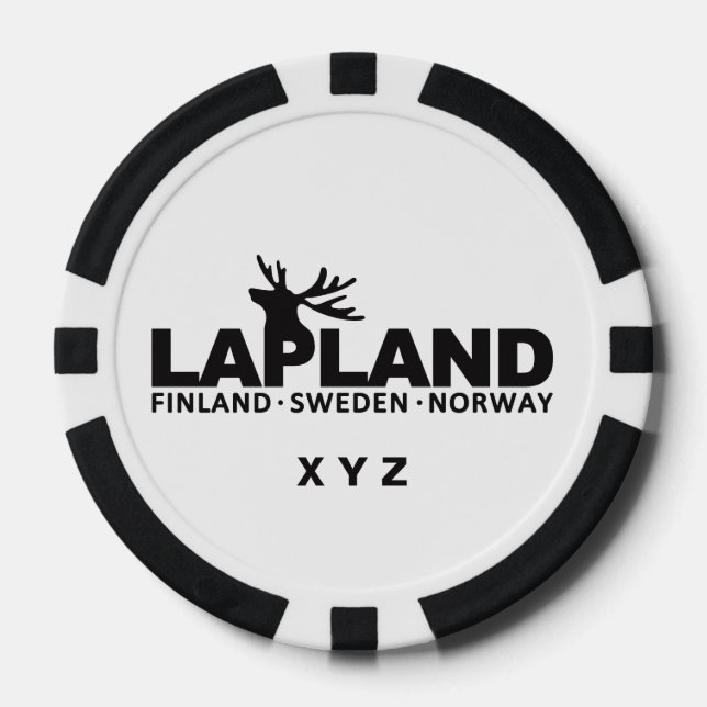 LAPLAND custom monogram poker chips (Front)
