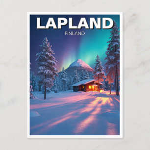 Lapland Finland Travel Postcard