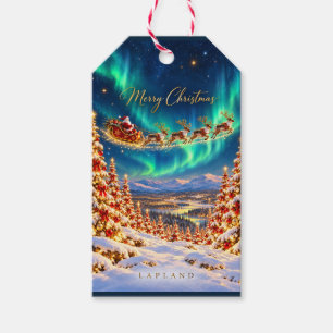 Lapland Santa Sleigh Enchanted Christmas Forest Gift Tags