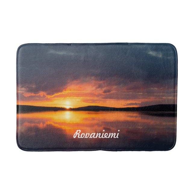 Lapland Sunset Bath Mat (Front)