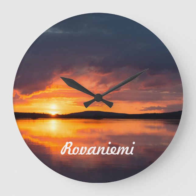 Lapland Sunset Large Clock (Front)