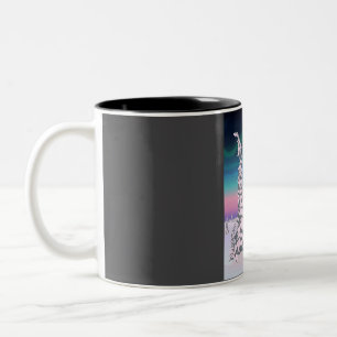 Lapland Travel Poster  Two-Tone Coffee Mug
