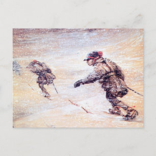 Laplanders in Snowstorm - Lappar i snostorm Postcard