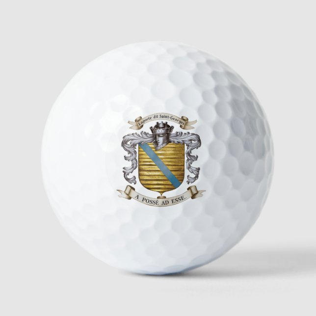 Laporte dit Saint Georges Family Crest Golf Balls (Front)