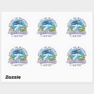 Lappeenranta Finland travel logo Classic Round Sti Sticker