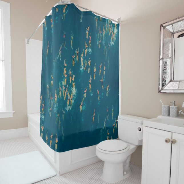 Lapping Waves Shower Curtain (In Situ)