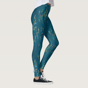 Lapping Waves Vinyl Wallpaper Leggings