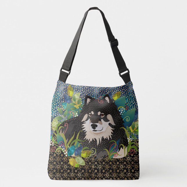 LAPPY BLISS Finnish Lapphund tote/cross body bag (Front)