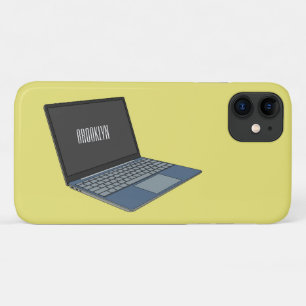 Laptop cartoon illustration  iPhone 11 case