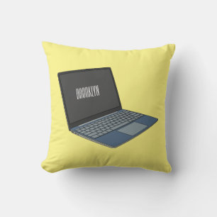 Laptop cartoon illustration  cushion