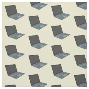 Laptop cartoon illustration  fabric