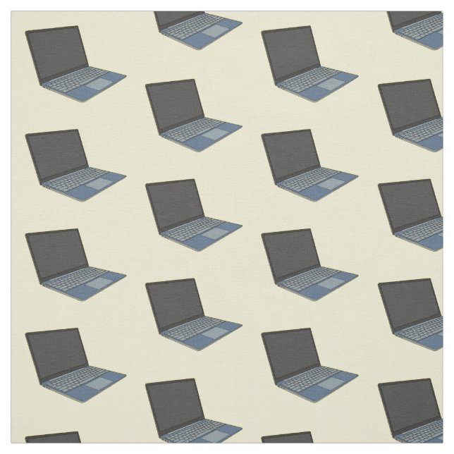 Laptop cartoon illustration  fabric (Swatch)