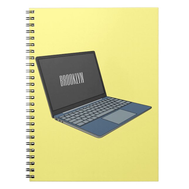Laptop cartoon illustration  notebook (Front)