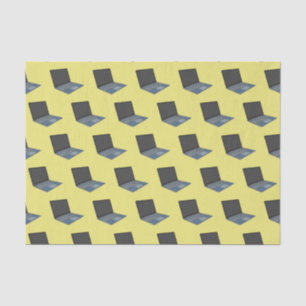 Laptop cartoon illustration tissue paper