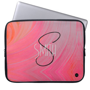 Laptop Cover Pink Swirl HAMbyWG